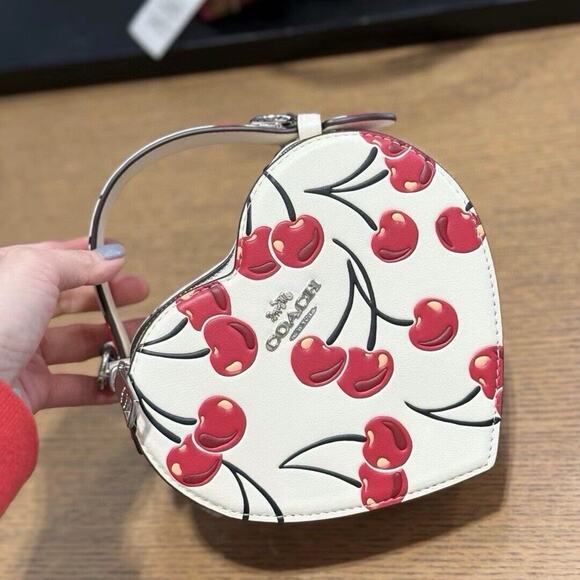 NWT Limited Coach Heart Crossbody Bag With Cherry Print CAB06 - Picture 1 of 10
